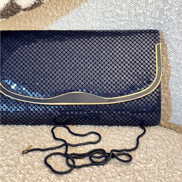 No name brand Navy blue sequin style envelope clutch - Picture 6 of 14